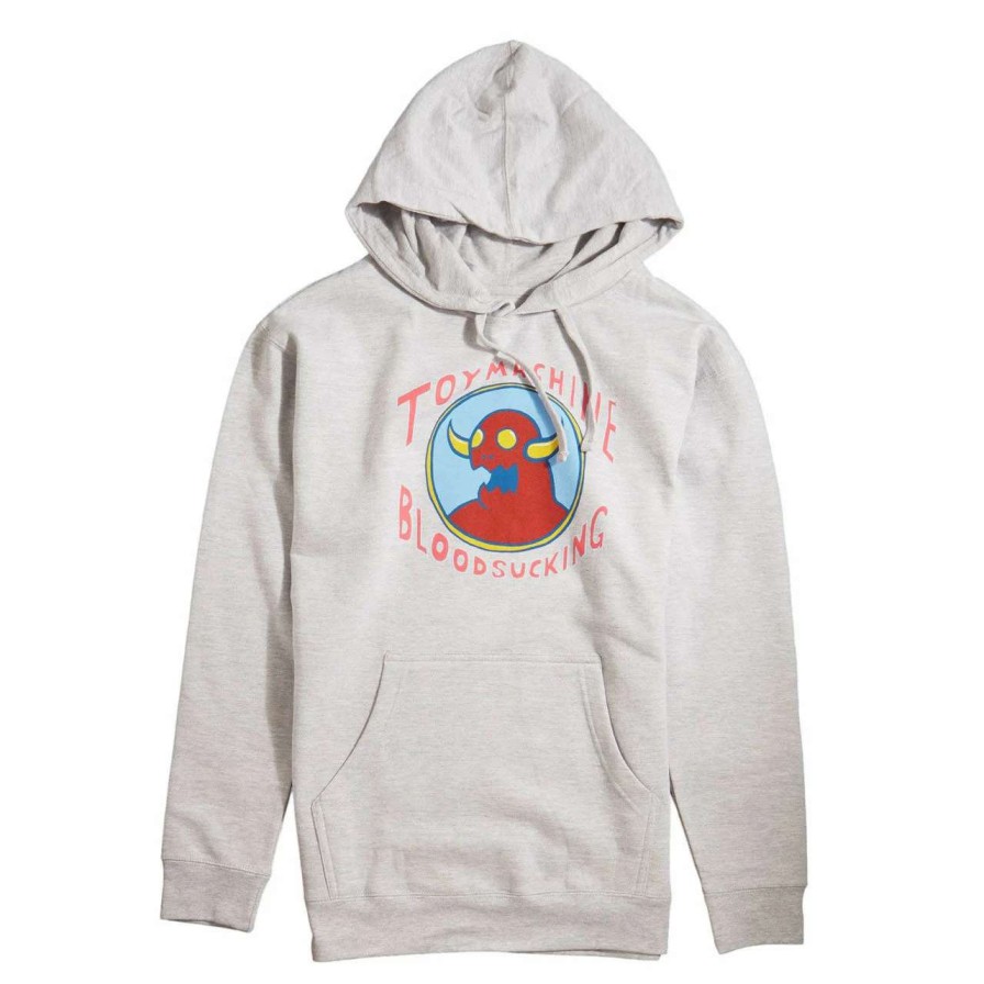 Jumpers & Hoodies * | Toy Machine Tally Ho Monster Hoodie Mens In Heather Grey