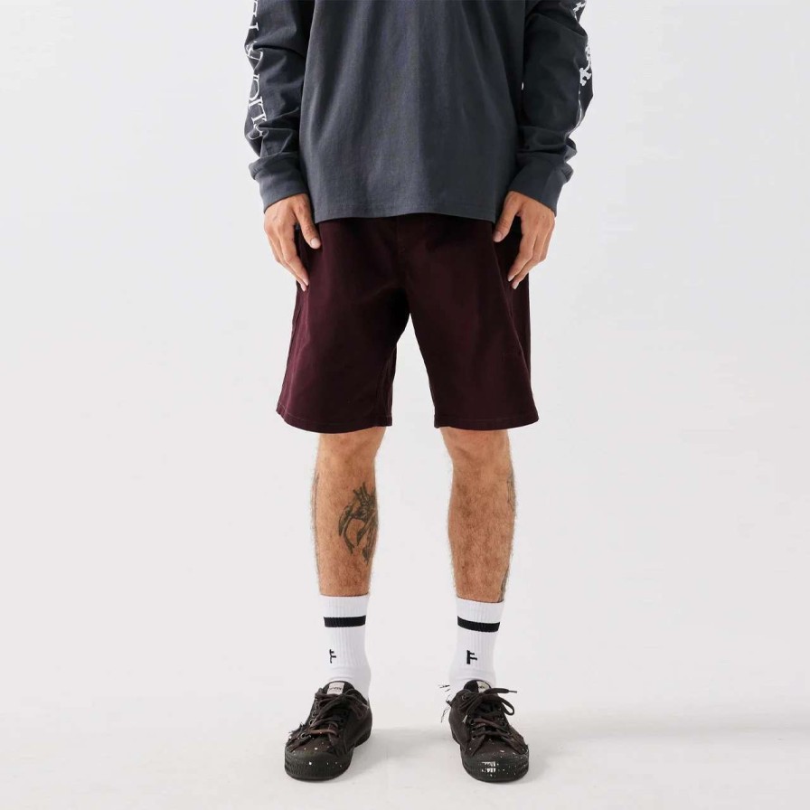 Bottoms * | Former Prayer Walkshort Mens In Burgundy Red