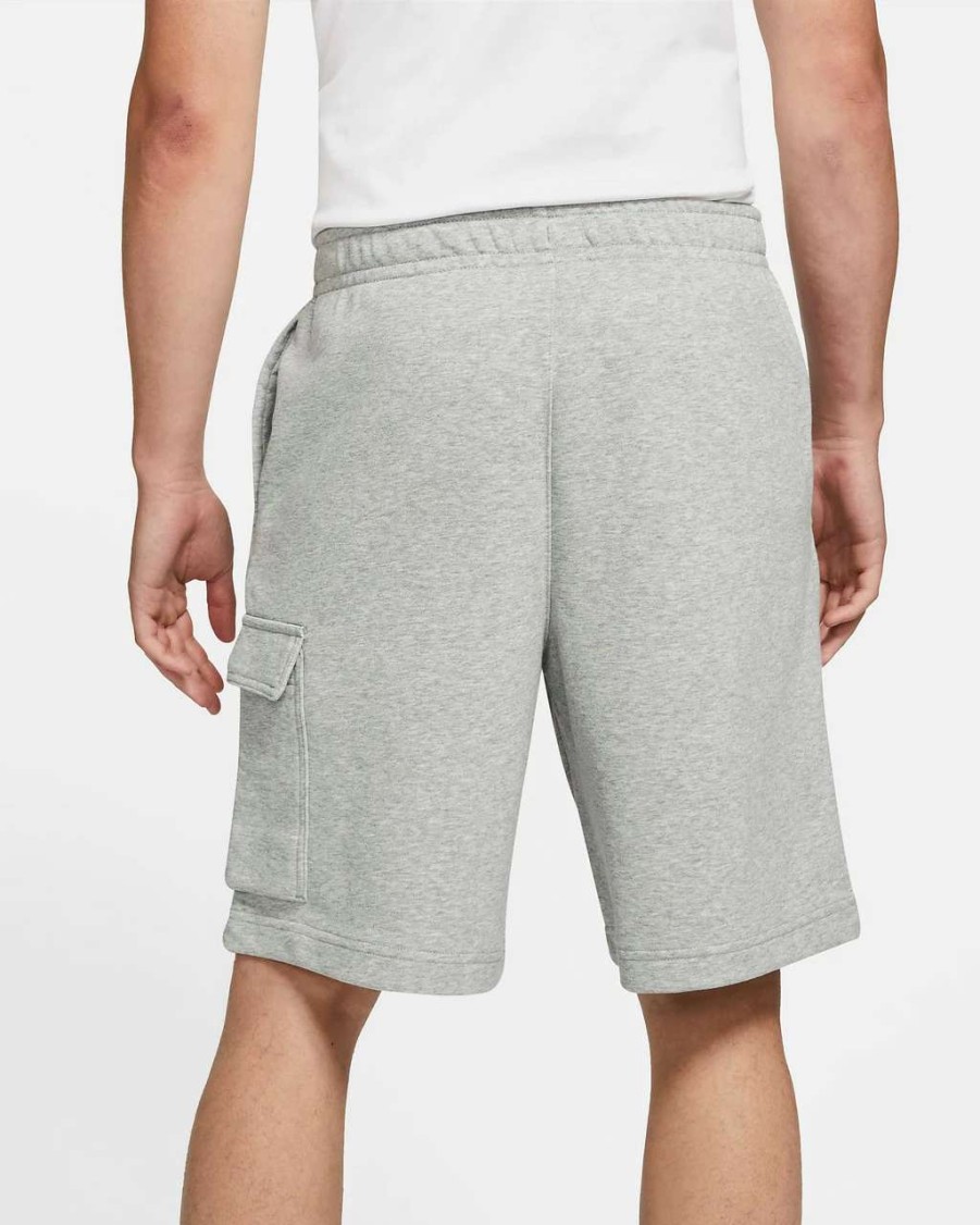 Bottoms * | Nike Sportswear Club French Terry Cargo Short Mens In Dark Heather Silver Grey