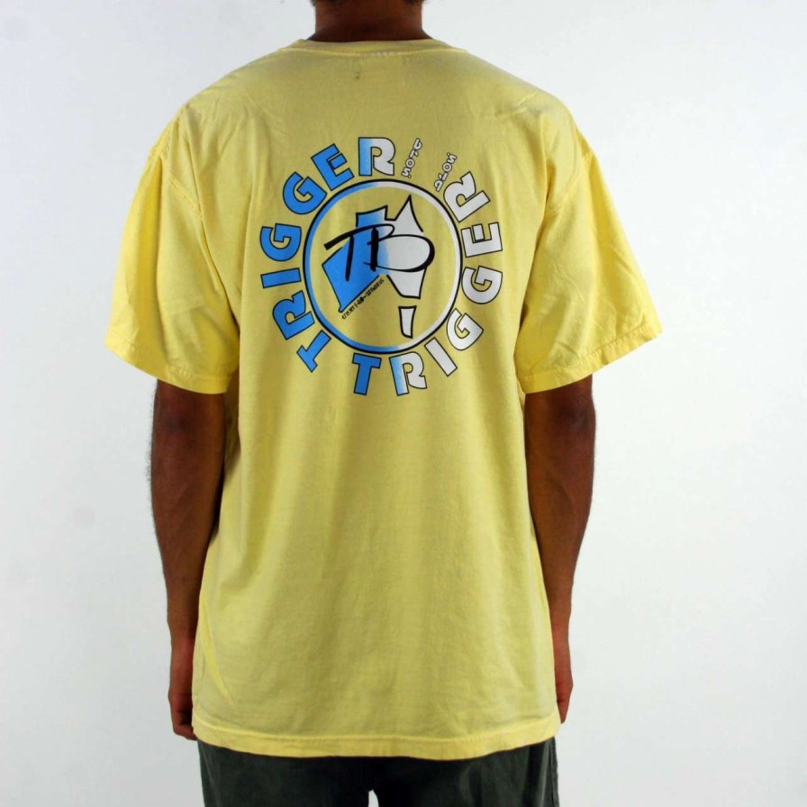 Tees * | Trigger Bros Circle Map Tee Mens In Butter Yellow