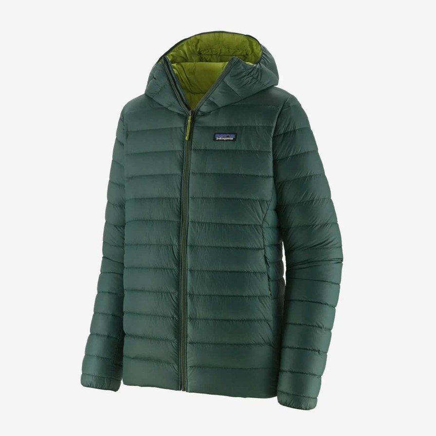 Jackets * | Patagonia Down Sweater Hooded Jacket Mens In Pinyon Green