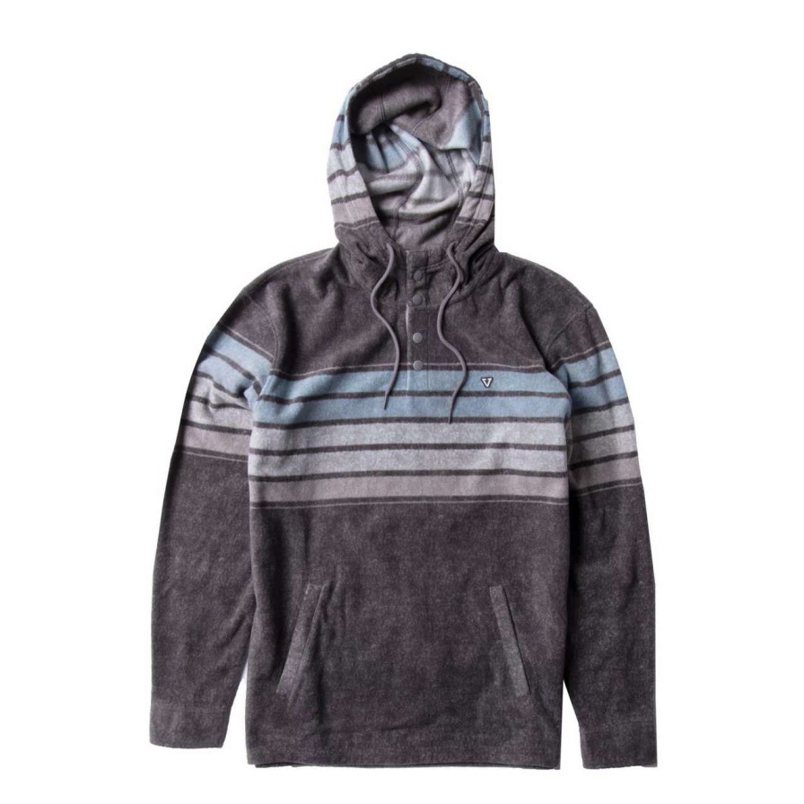 Jumpers & Hoodies * | Vissla Eco-Zy Popover Hoodie Mens In Gunmetal Grey