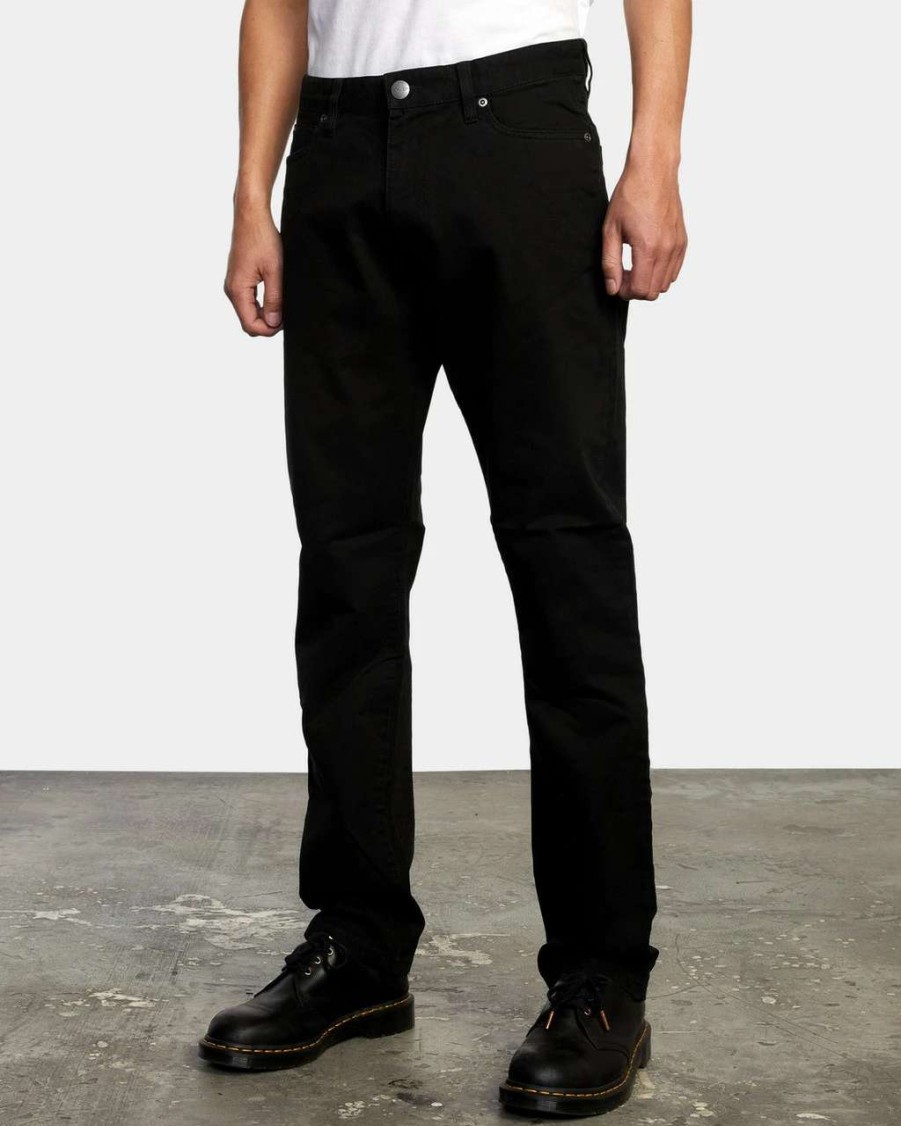 Bottoms * | Rvca Daggers Twill Pants Mens In Black