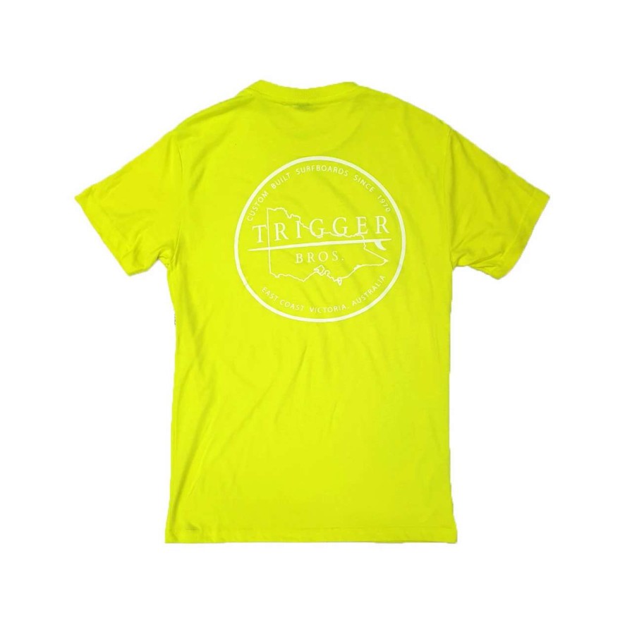 Tees * | Trigger Bros East Coast Outline Tee Mens In Safety Yellow