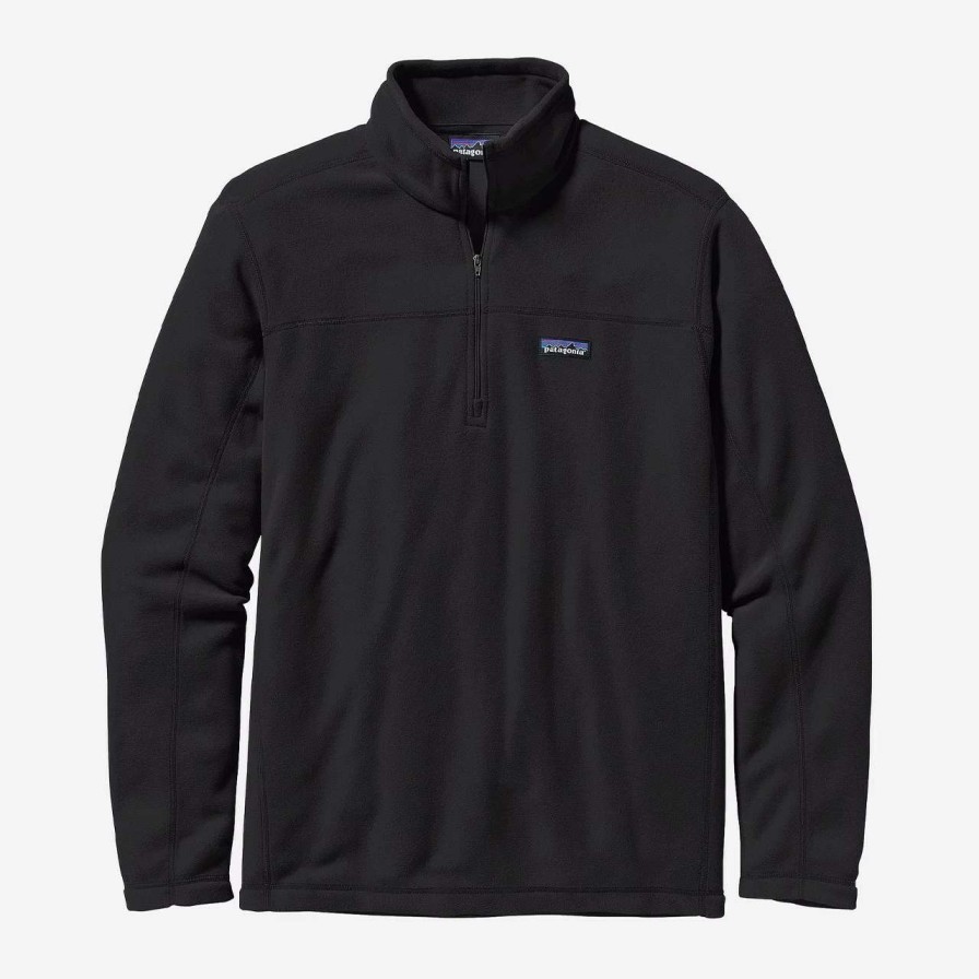 Jumpers & Hoodies * | Patagonia Micro D Pullover Fleece Mens In Black