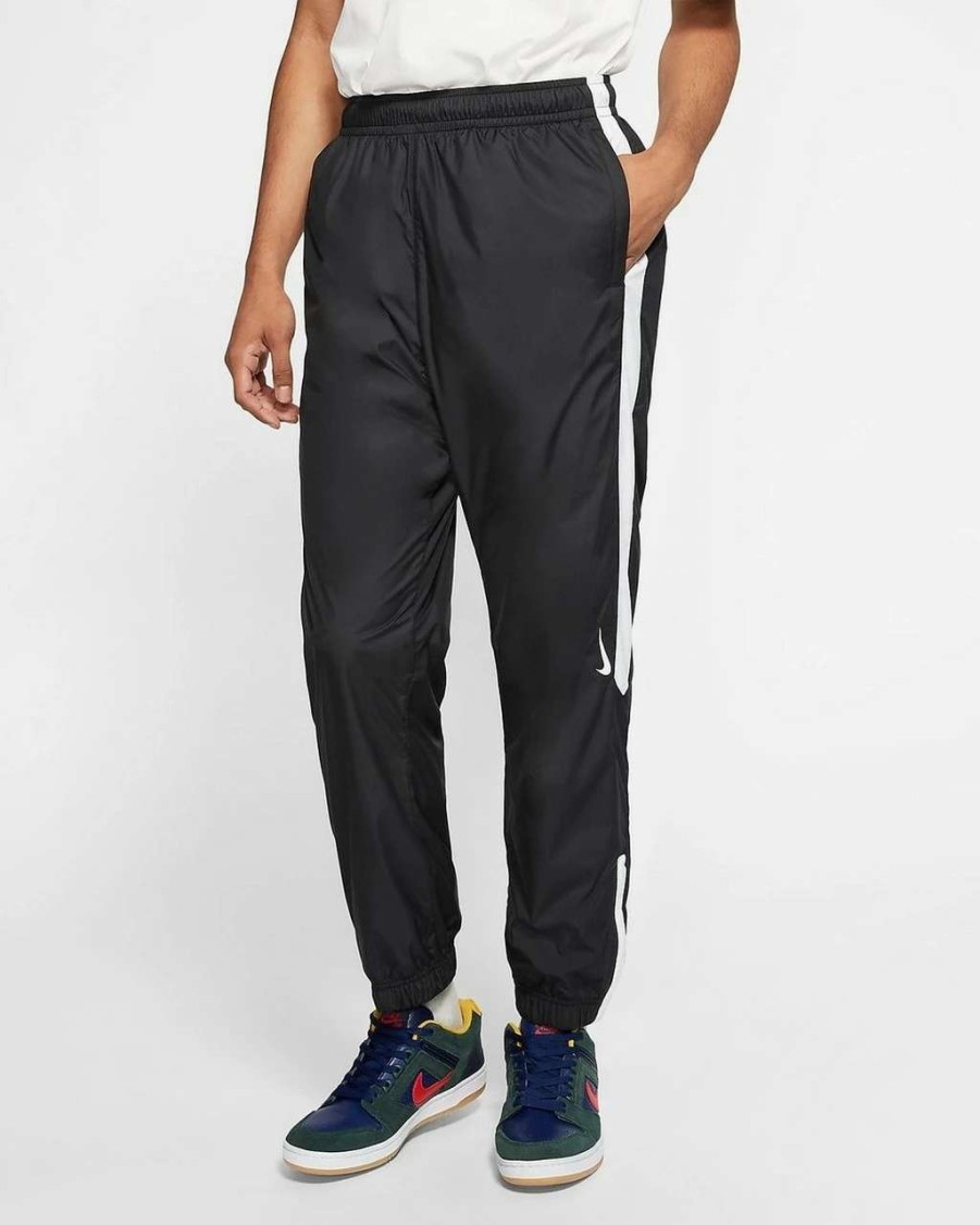 Bottoms * | Nike Sb Shield Swoosh Tracksuit Pant Mens In White Black