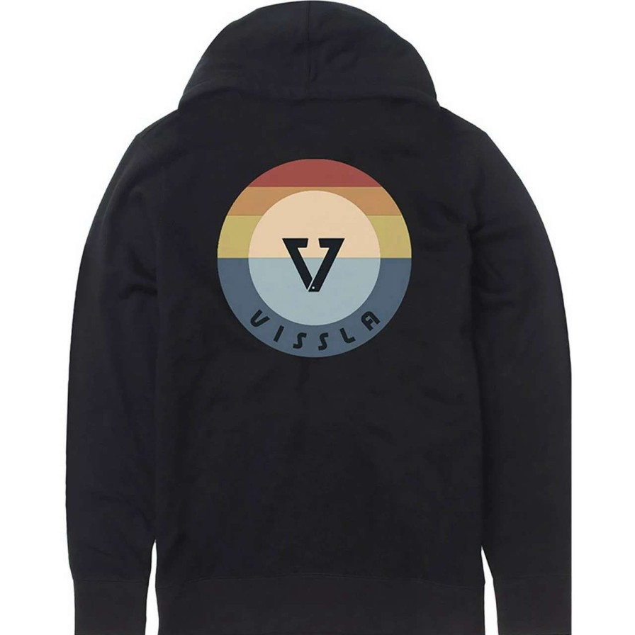 Jumpers & Hoodies * | Vissla Medalion Fleece Mens In Phantom Black