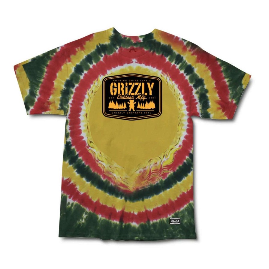 Tees * | Grizzly Tall Pines Tee Mens In Tie Dye Multicoloured