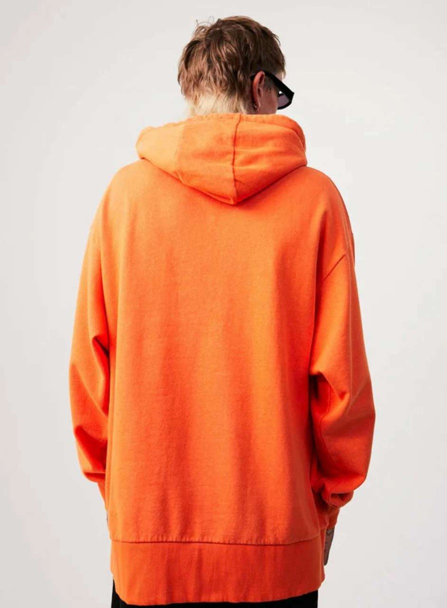 Jumpers & Hoodies * | Afends All Day Hemp Hoodie Mens In Sunset Orange