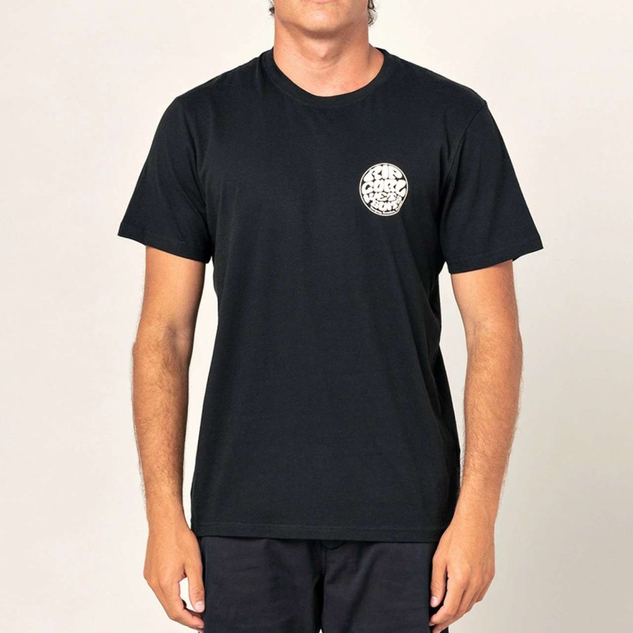 Tees * | Rip Curl Wettie Icon Tee Mens In Black