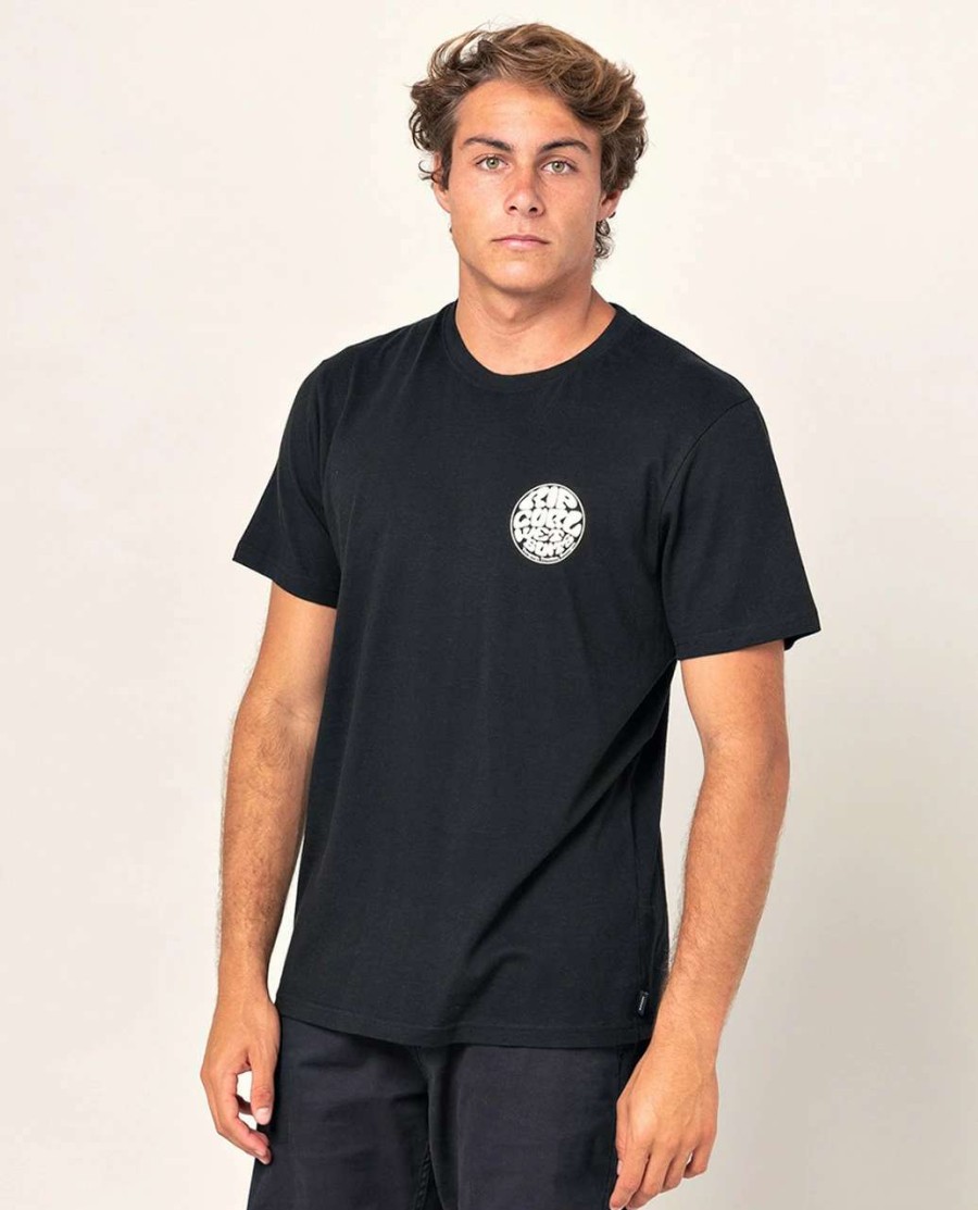 Tees * | Rip Curl Wettie Icon Tee Mens In Black