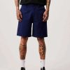 Bottoms * | Afends Ninety Twos Recycled Fixed Waist Short Mens In Seaport Blue