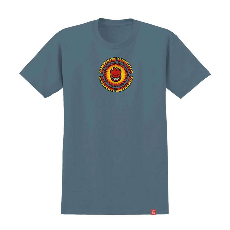 Tees * | Spitfire Og Fireball Tee Mens In Blue