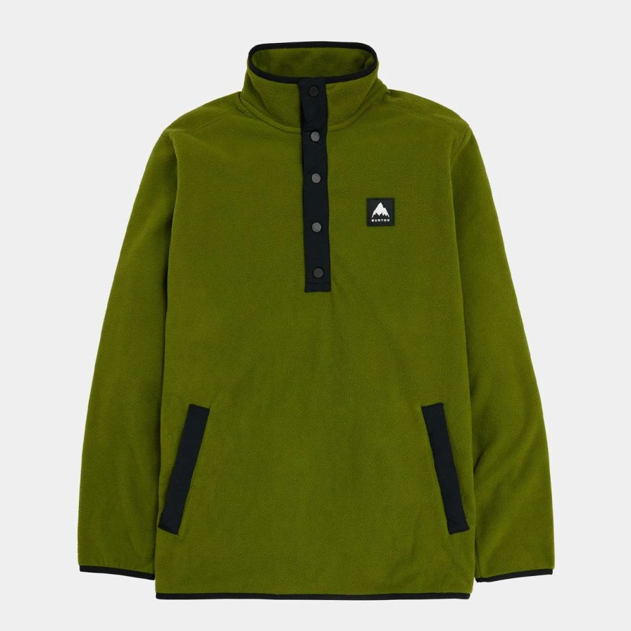 Jumpers & Hoodies * | Burton Hearth Fleece Pullover Mens In Calla Green