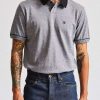 Tees * | Brixton Carlos Short Sleeve Polo Mens In Heather Black Grey