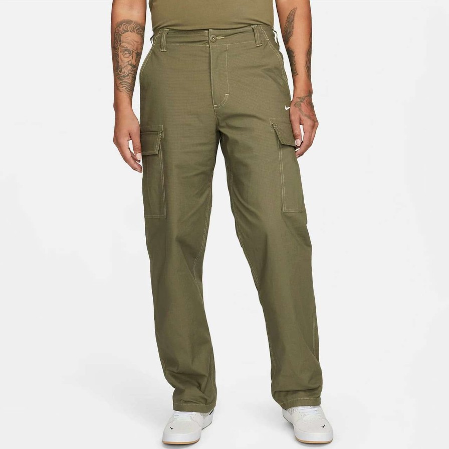 Bottoms * | Nike Sb Kearny Cargo Pant Mens In Medium Olive White Green