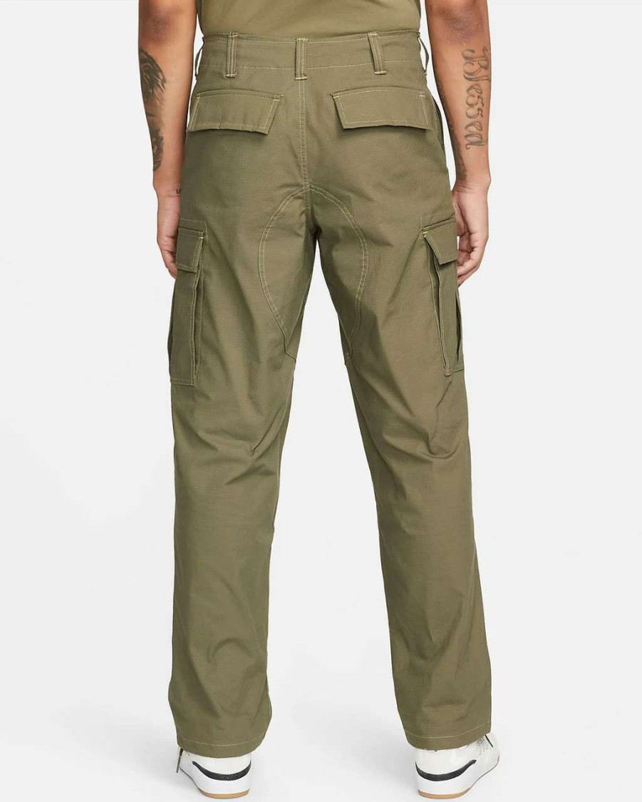 Bottoms * | Nike Sb Kearny Cargo Pant Mens In Medium Olive White Green