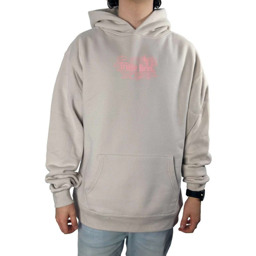 Jumpers & Hoodies * | Trigger Bros X Jack Miers Summer Relax Fit Hoodie Mens In Bone Beige