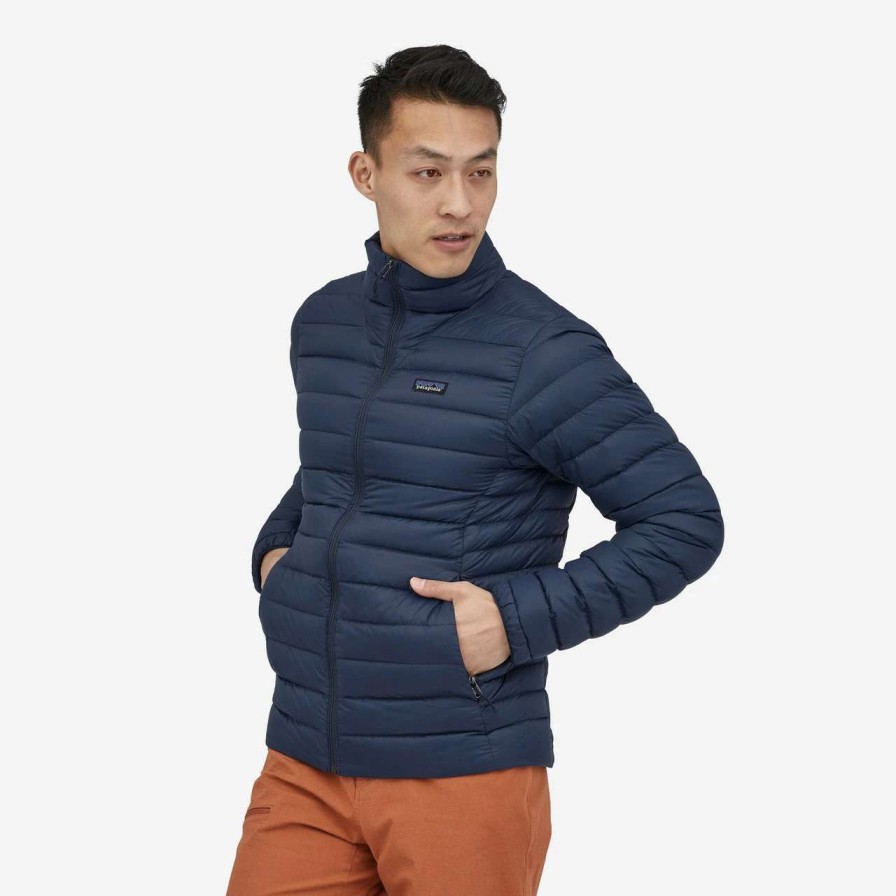 Jackets * | Patagonia Down Sweater Jacket Mens In New Navy Blue