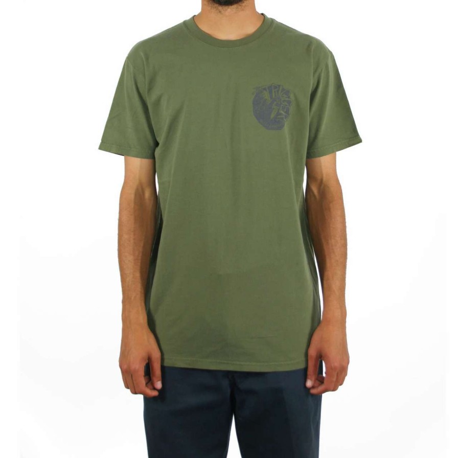 Tees * | Trigger Bros Barrel Man Tee Mens In Faded Army Green