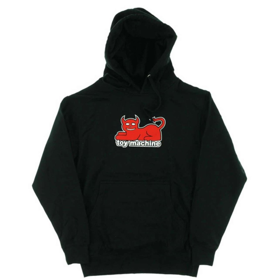 Jumpers & Hoodies * | Toy Machine Devil Cat 90S Hoodie Mens In Black