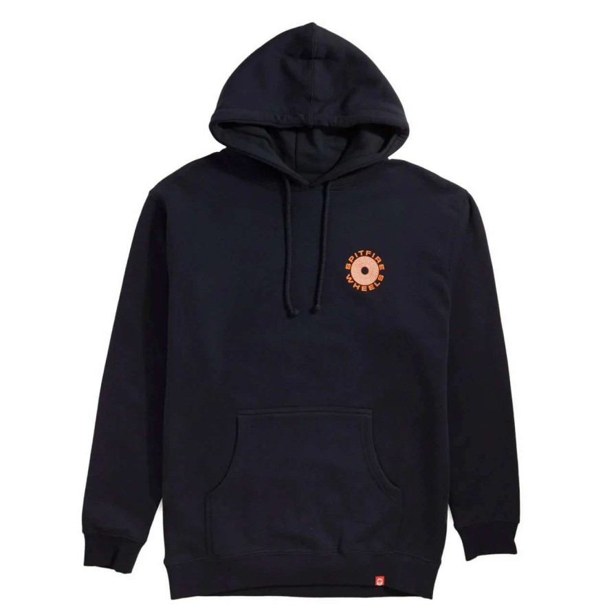 Jumpers & Hoodies * | Spitfire Classic 87 Swirl Hoodie Mens In Navy Orange Blue