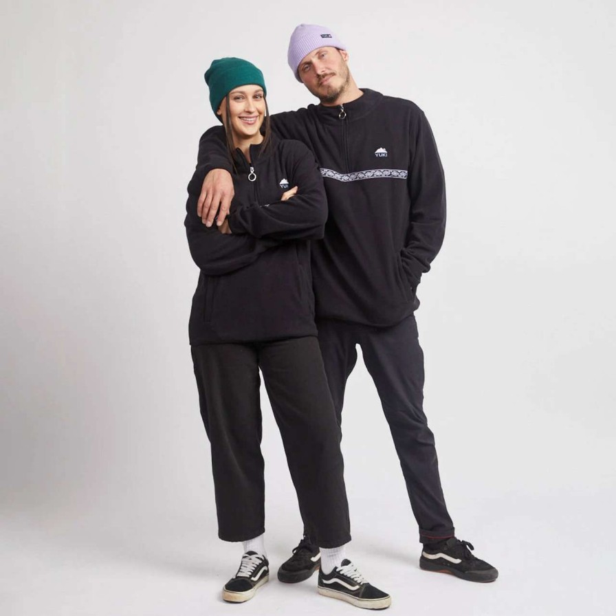 Jumpers & Hoodies * | Yuki Threads Mountain Vibes Fleece In Black