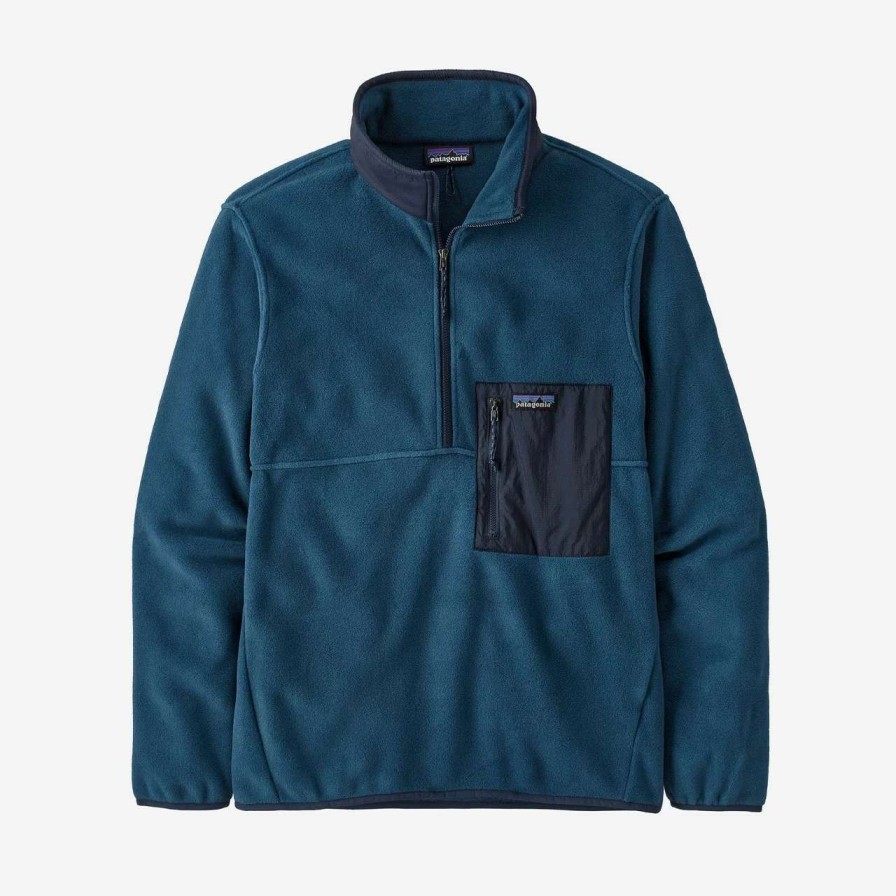 Jumpers & Hoodies * | Patagonia Microdini Half Zip Fleece Mens In Tidepool Blue