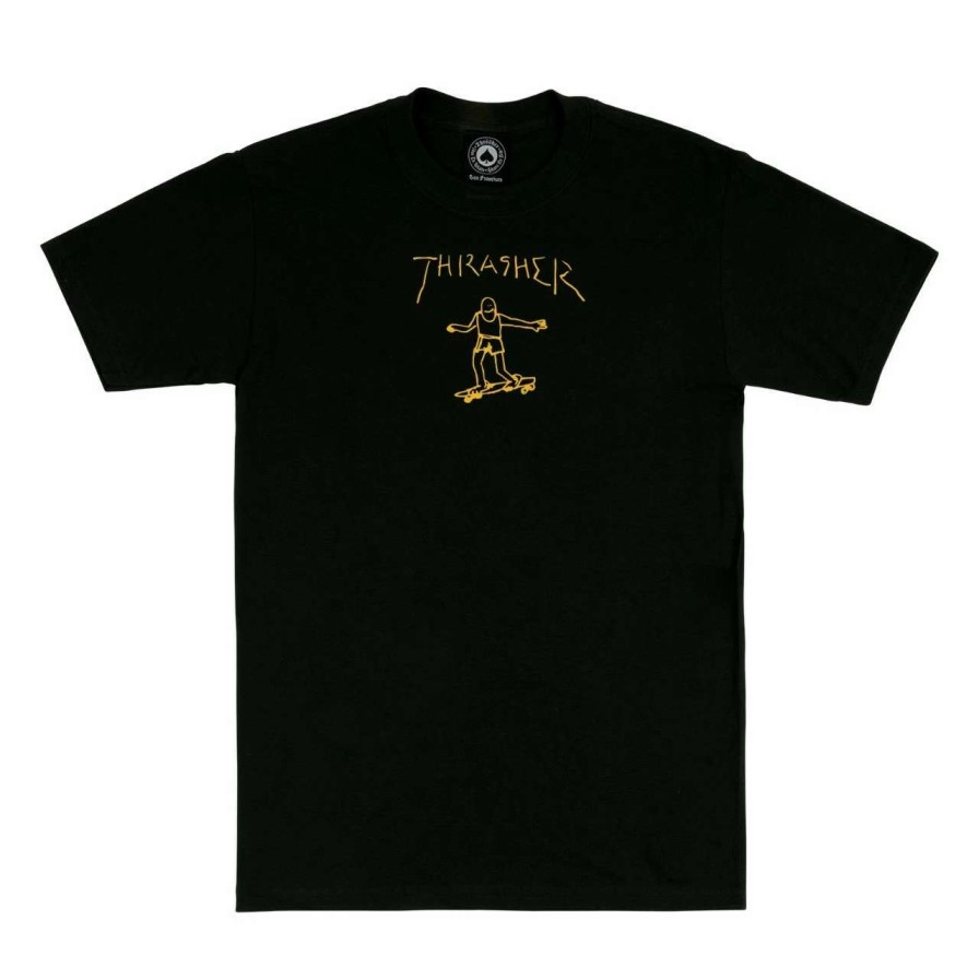 Tees * | Thrasher Gonz Logo Tee Mens In Black