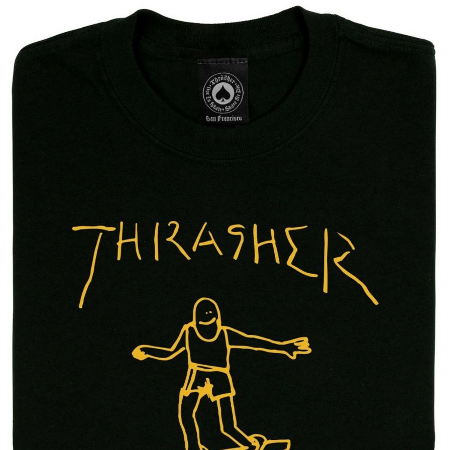 Tees * | Thrasher Gonz Logo Tee Mens In Black