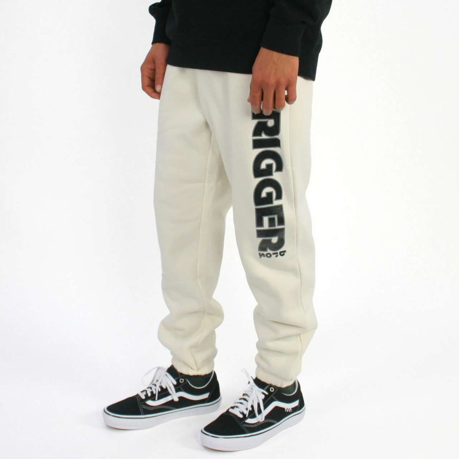 Bottoms * | Trigger Bros Stealth Track Pant Mens In Ecru Ivory