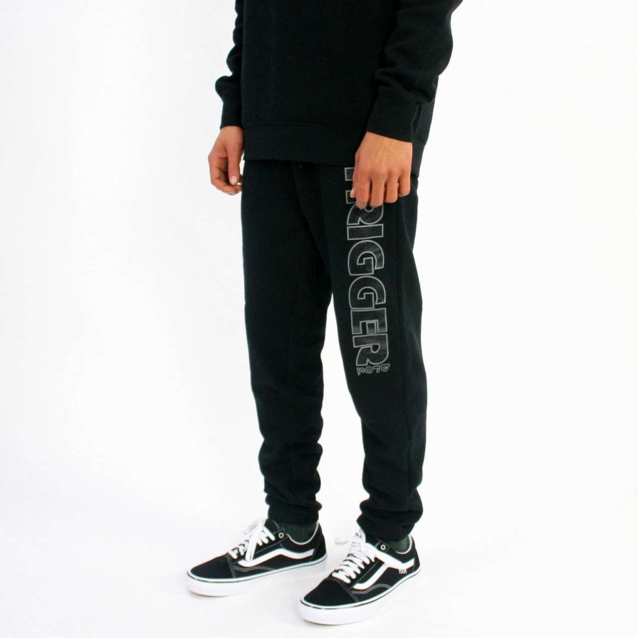 Bottoms * | Trigger Bros Stealth Track Pant Mens In Black