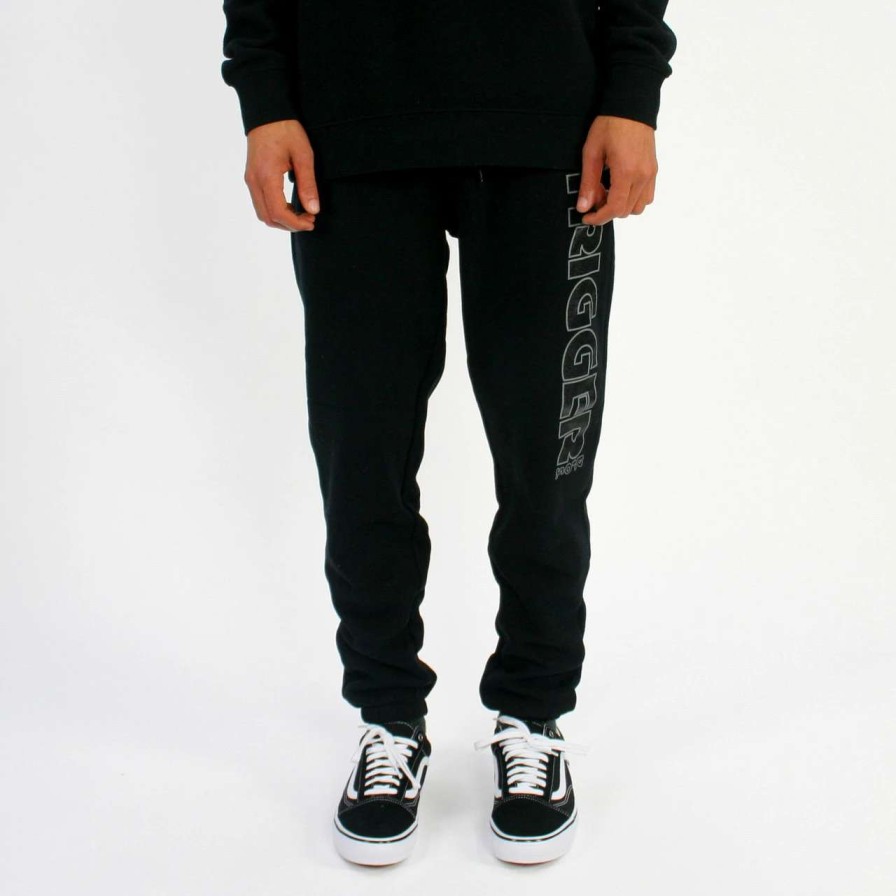 Bottoms * | Trigger Bros Stealth Track Pant Mens In Black