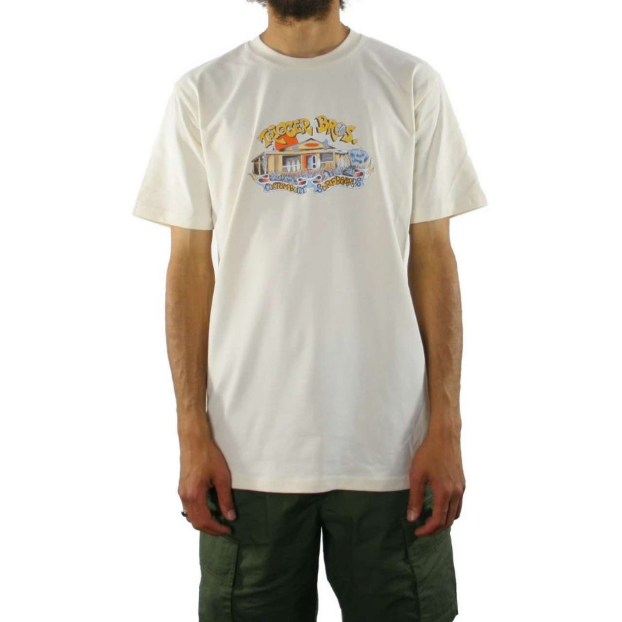 Tees * | Trigger Bros X Mark Lording Leo Shack Tee Mens In Ecru Ivory