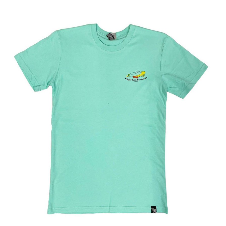 Tees * | Trigger Bros X Marchant Paradise Tee Mens In Aqua Green