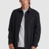 Shirts * | Quiksilver Tridagger Cord Long Sleeve Shirt Mens In Phantom Black