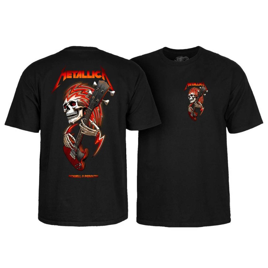 Tees * | Powell Peralta Metallica Collab Tee In Black