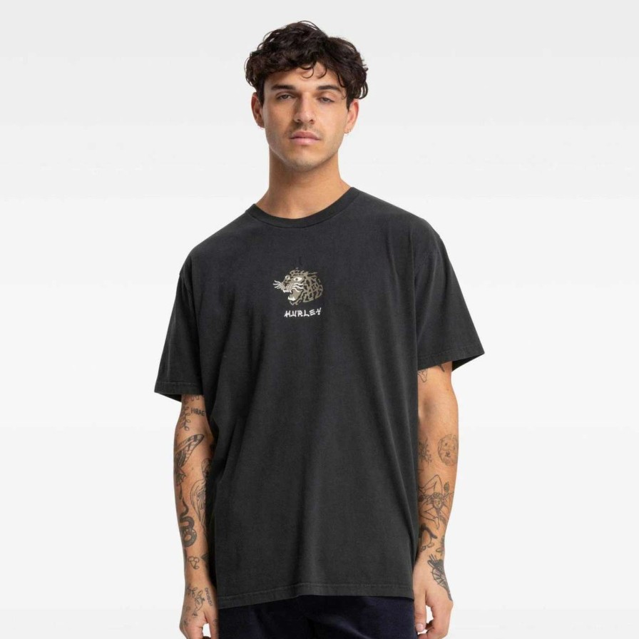 Tees * | Hurley Tiger Tee Mens In Black