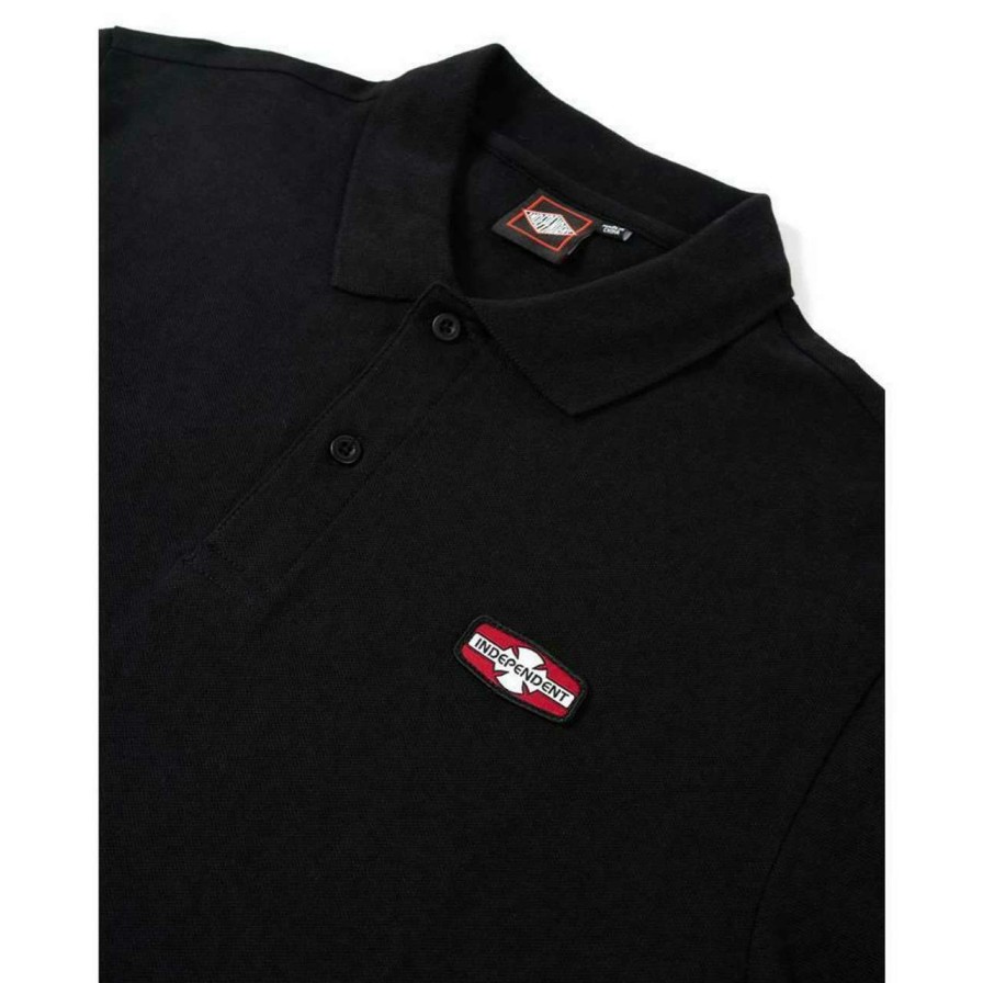 Shirts * | Independent Ogbc Rigid Polo Top Mens In Black