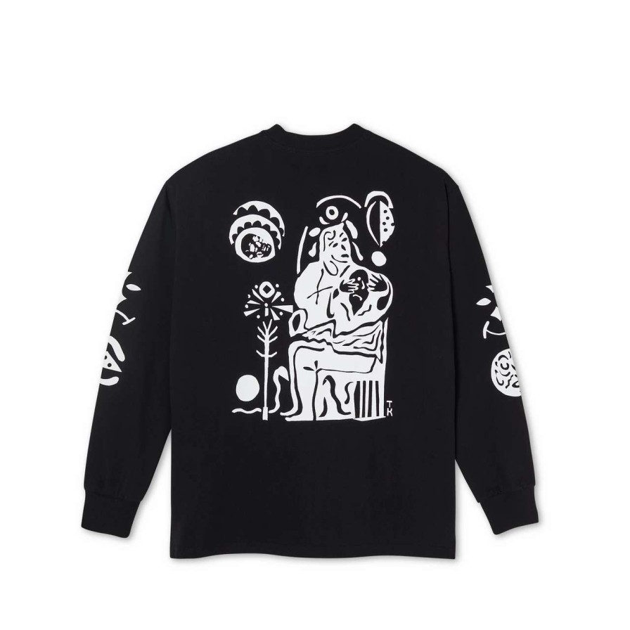 Tees * | Polar Skate Co Demon Long Sleeve Tee Mens In Black