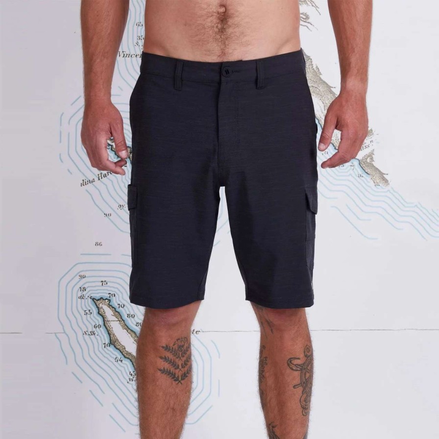 Bottoms * | Salty Crew Drifter 2 Cargo Hybrid Short Mens In Charcoal Grey