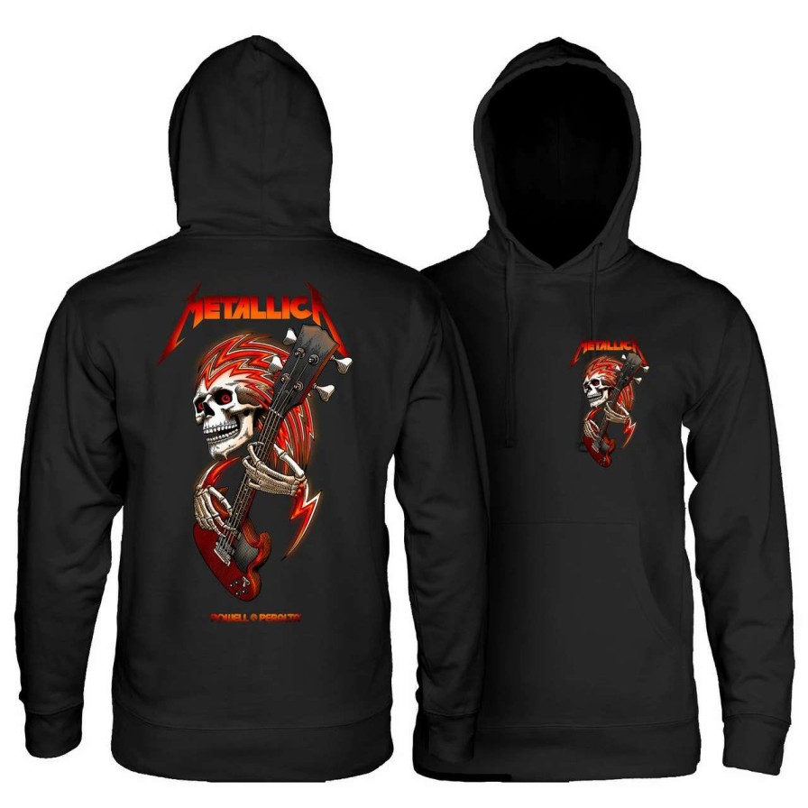 Tees * | Powell Peralta Metallica Collab Hoodie In Black