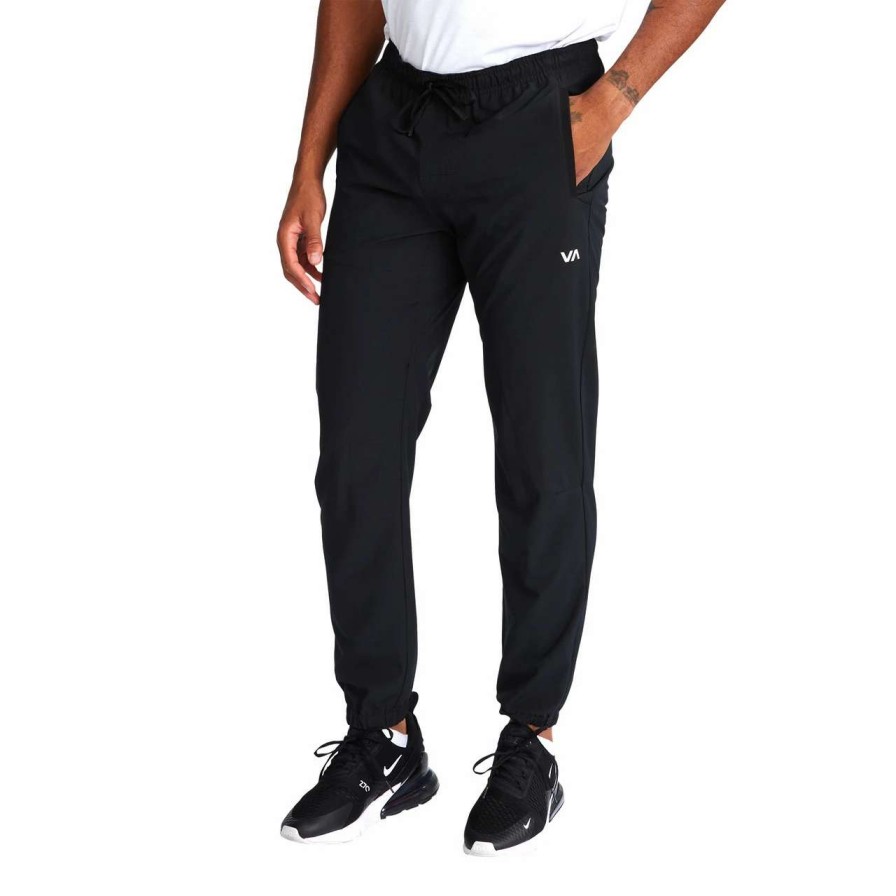 Bottoms * | Rvca Yogger Ii Pant Mens In Black