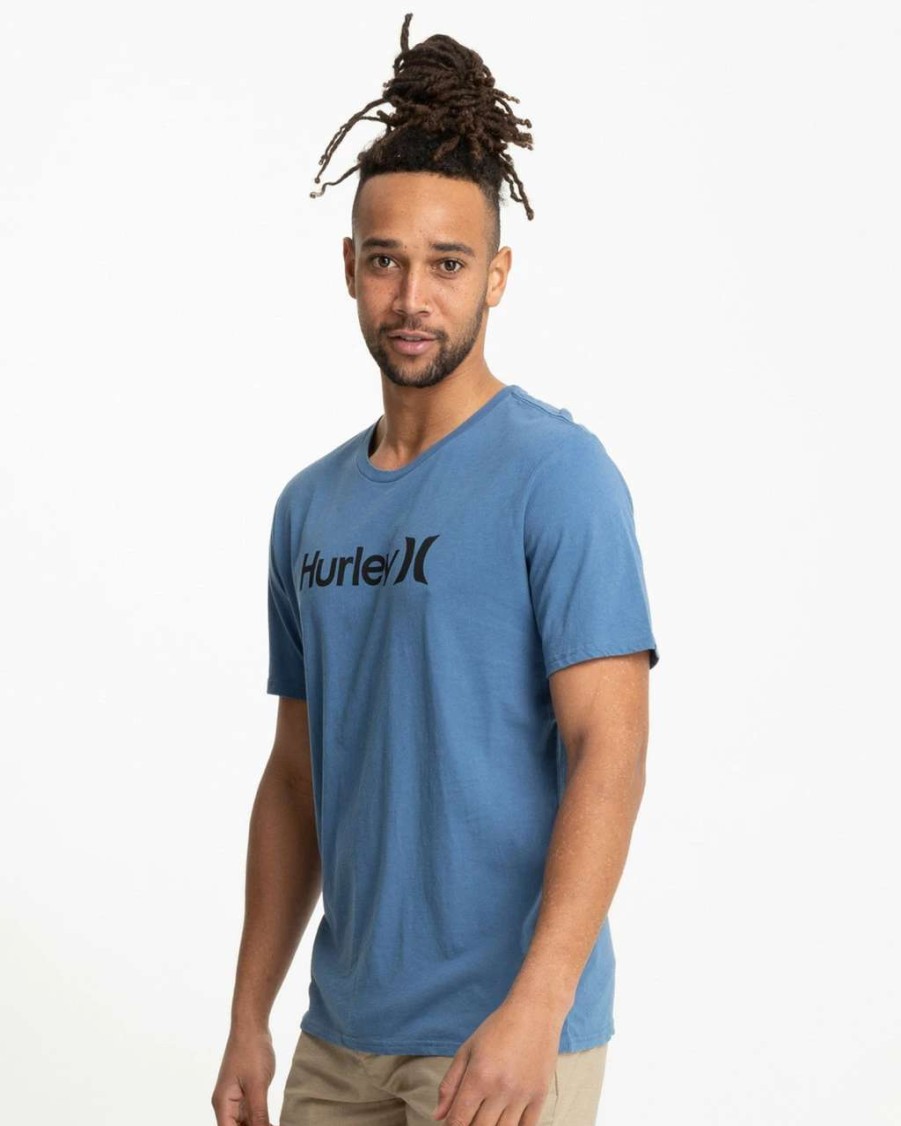 Tees * | Hurley Everyday Wash One And Only Solid Tee Mens In Medium Blue