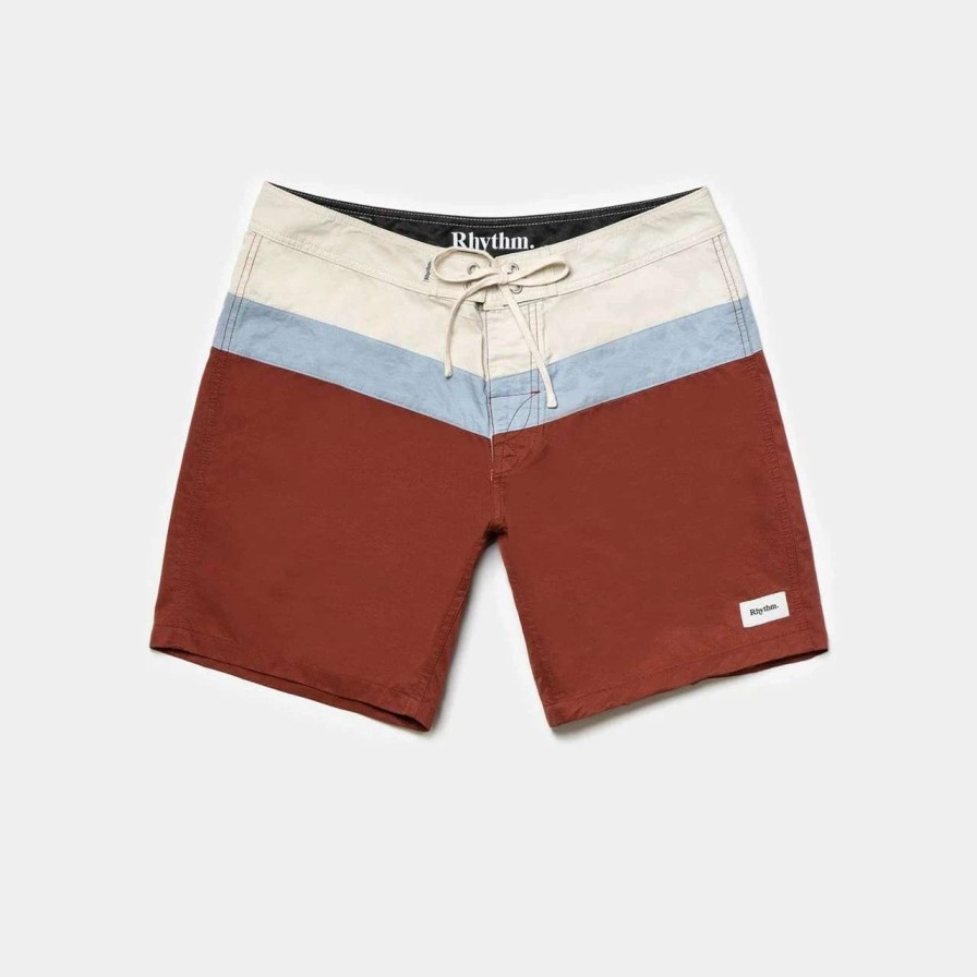 Bottoms * | Rhythm Trim Trunk Short Mens In Mineral Red