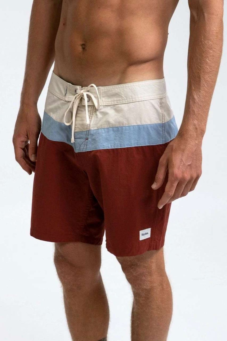 Bottoms * | Rhythm Trim Trunk Short Mens In Mineral Red