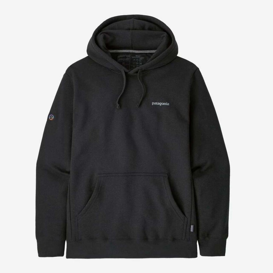 Jumpers & Hoodies * | Patagonia Fitz Roy Icon Uprisal Hoodie Mens In Ink Black