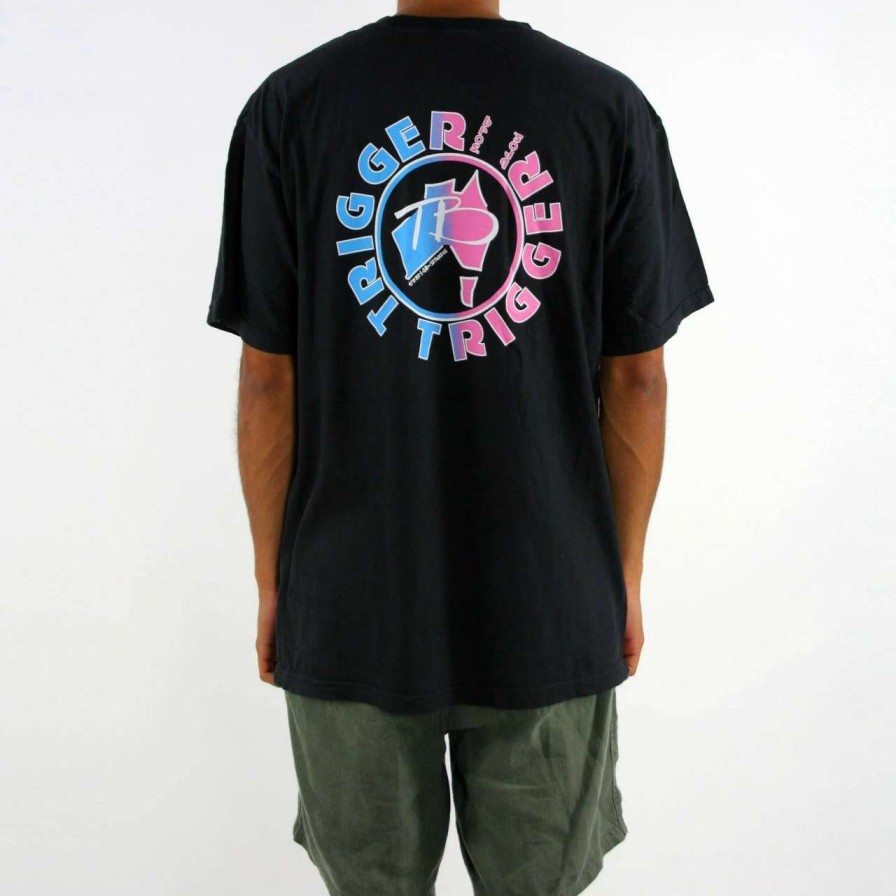 Tees * | Trigger Bros Circle Map Tee Mens In Black