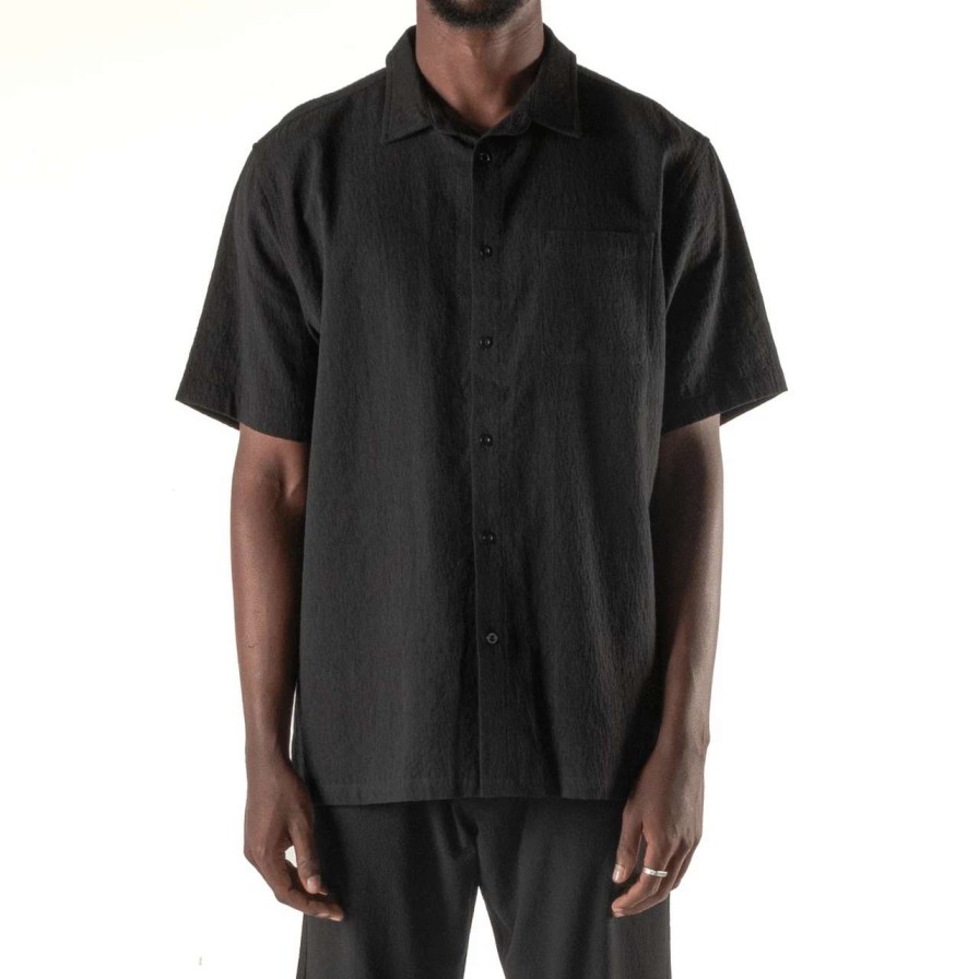 Shirts * | Former Vivian Short Sleeve Shirt Mens In Black