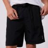 Bottoms * | Afends Utility Elastic Waist Short Mens In Black